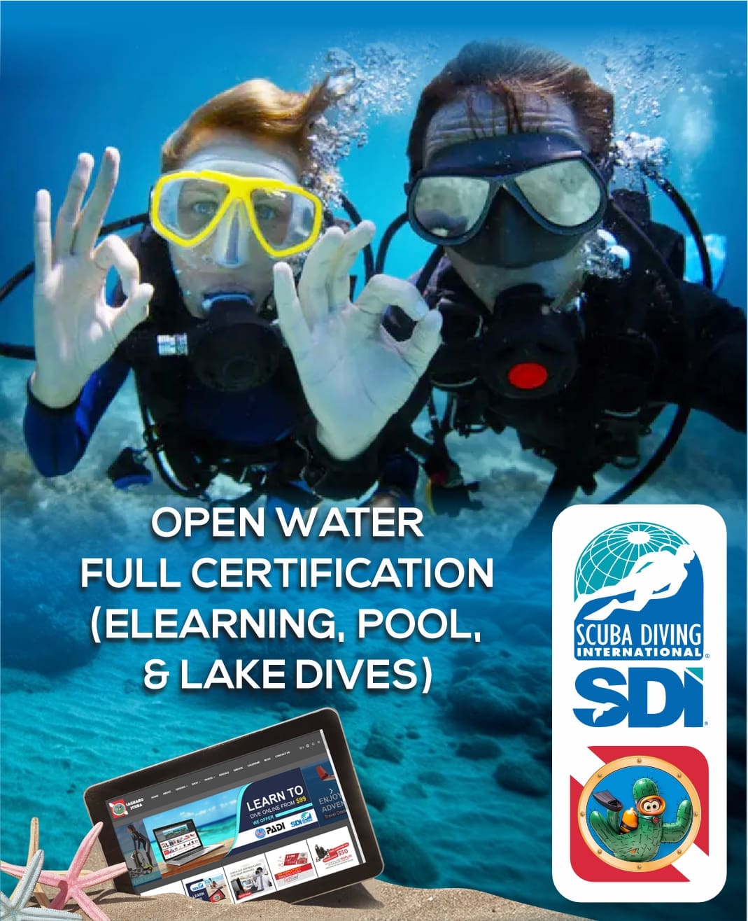 SDI Open Water Full Certification eLearning Pool Lake Dives SDI Open Water Full Certification eLearning Pool Lake Dives