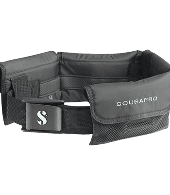 SCUBAPRO Weight Pocket Belt - Black with Black Nylon Buckle