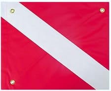 FLAG DIVER SLIP ON W/GROMMETS & STIFFENER 14 inch X 16 inch